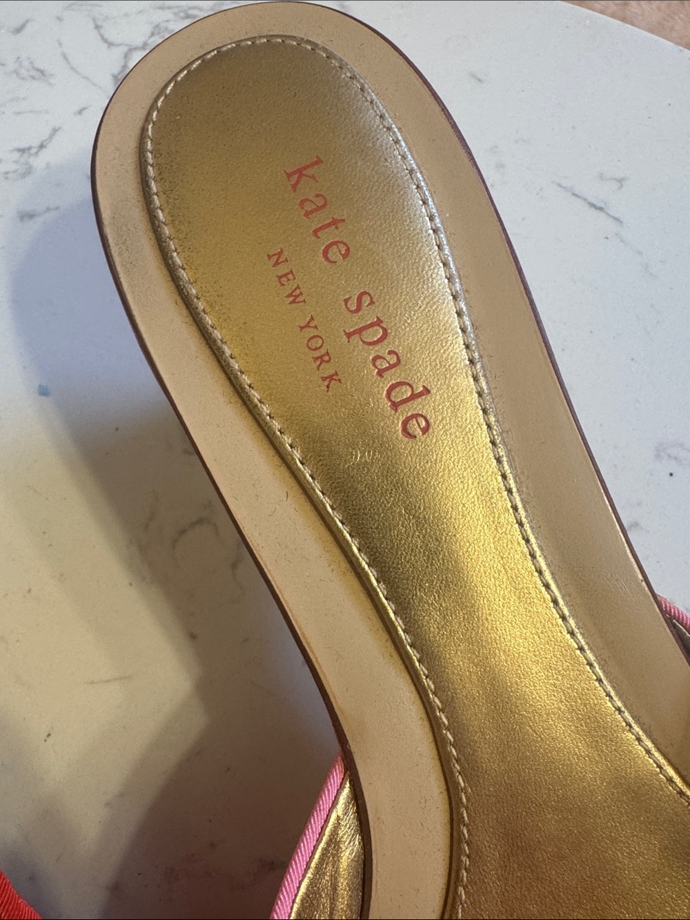 kate spade Pink and Red Bow Slide Mules - Picture 8 of 9